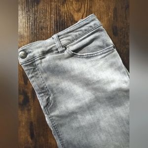 Light gray denim mine skirt